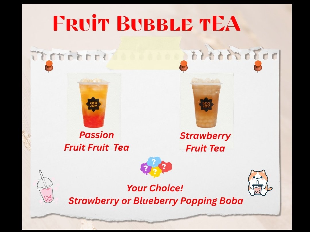 Latest Bubble Tea Menu
