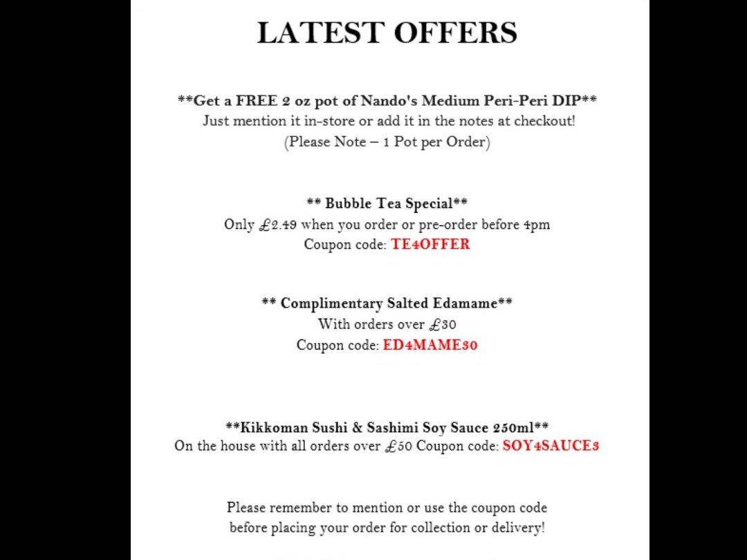 OUR LATEST OFFERS