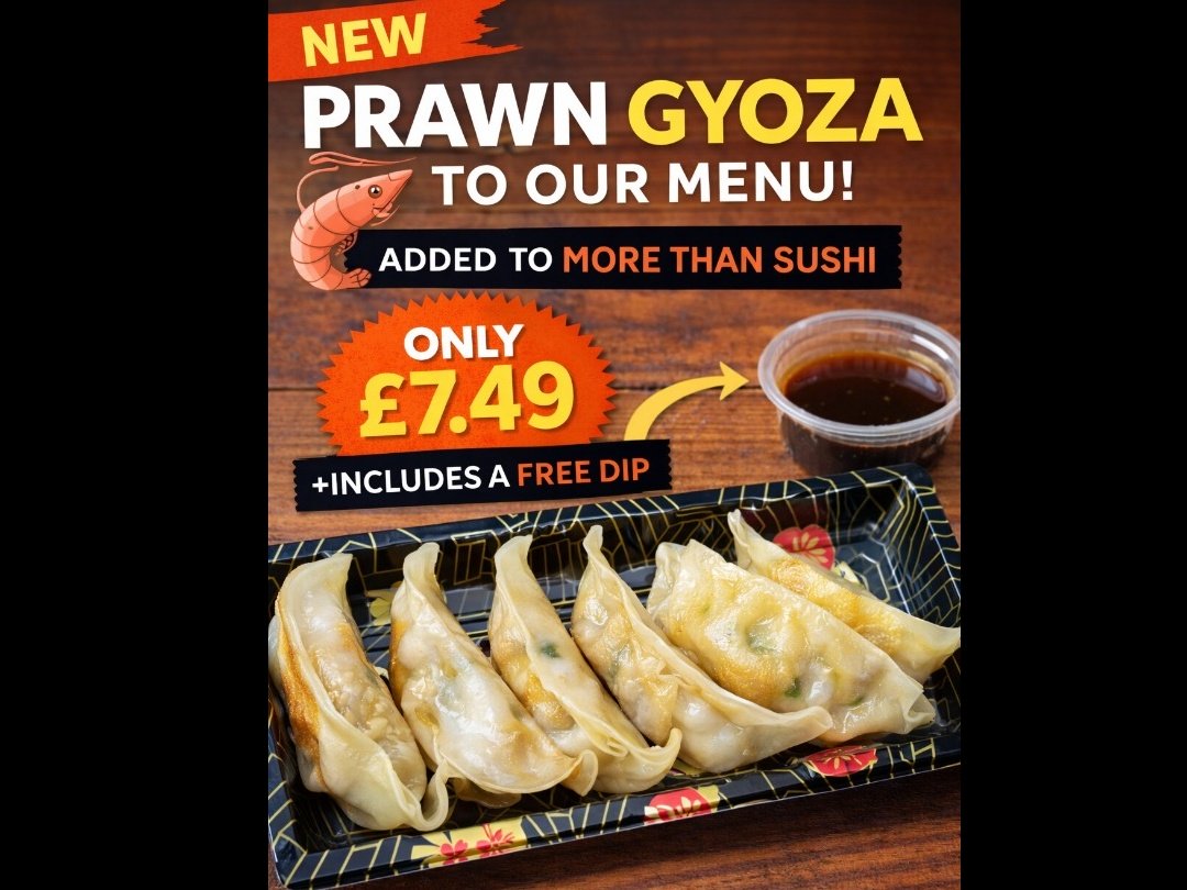Introducing our delicious NEW Prawn Gyoza 🦐🥟 — now available for just £7.49 💷✨