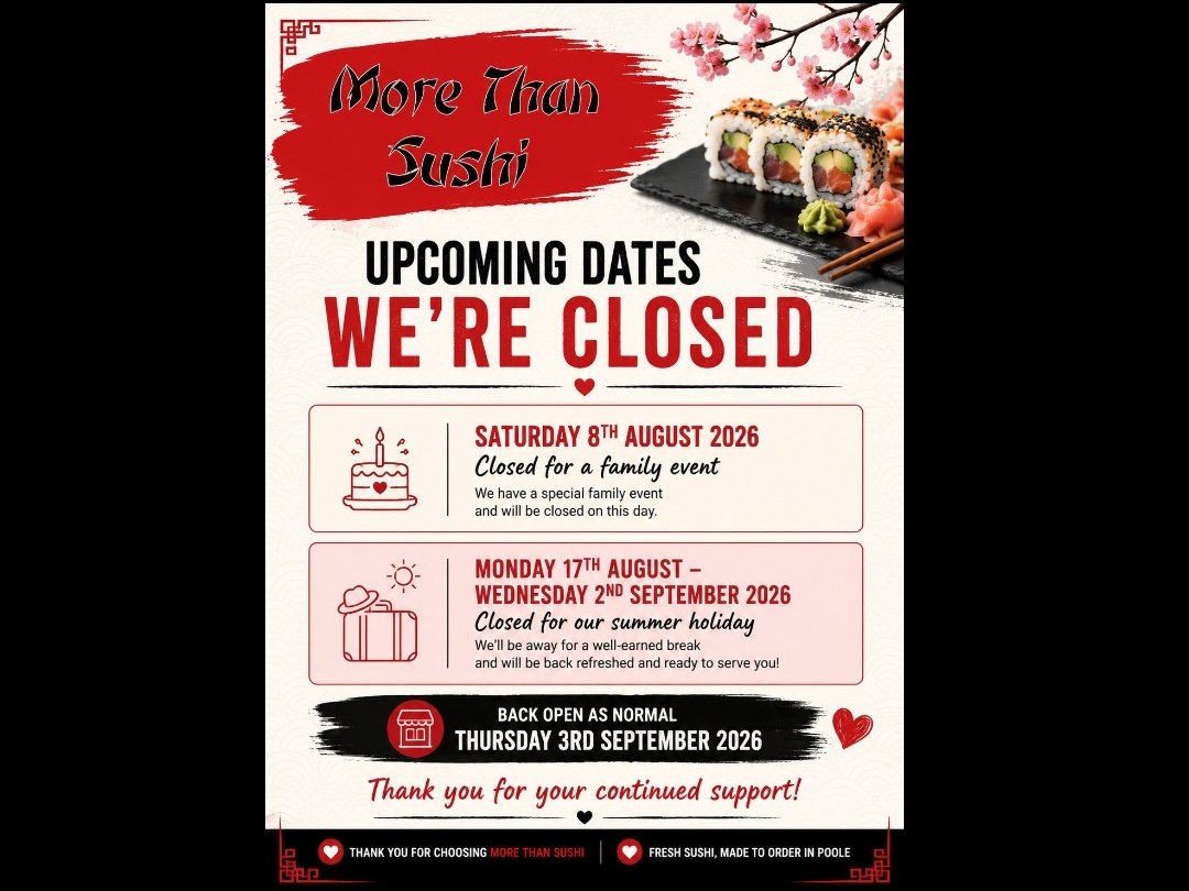 ☀️ Family event & summer holiday dates