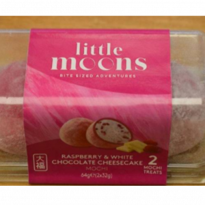 Raspberry & White Chocolate Cheesecake Mochi - 2 Pieces
