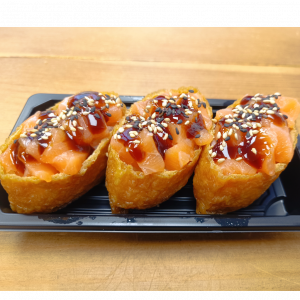 806. Chopped Salmon Inari - 3 Pieces