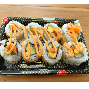 381. Spicy VEGAN Salmon Uramaki
